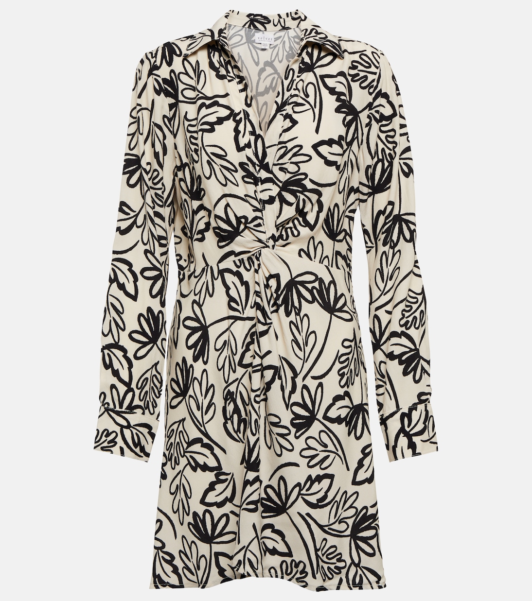 Stephie printed crêpe minidress | Velvet