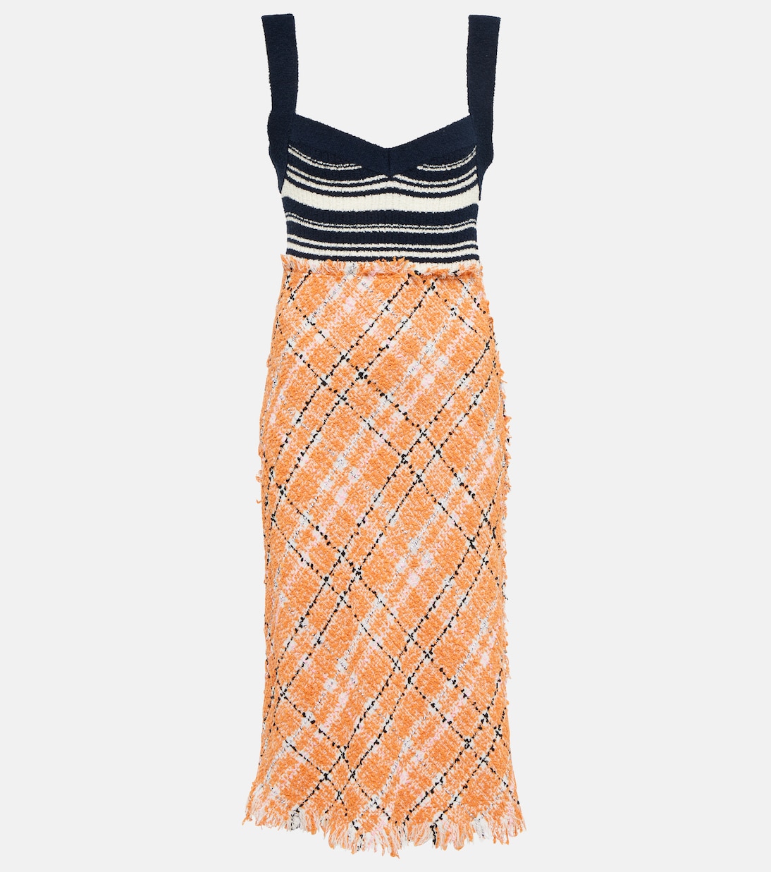 Patterned cotton-blend midi dress | Marni