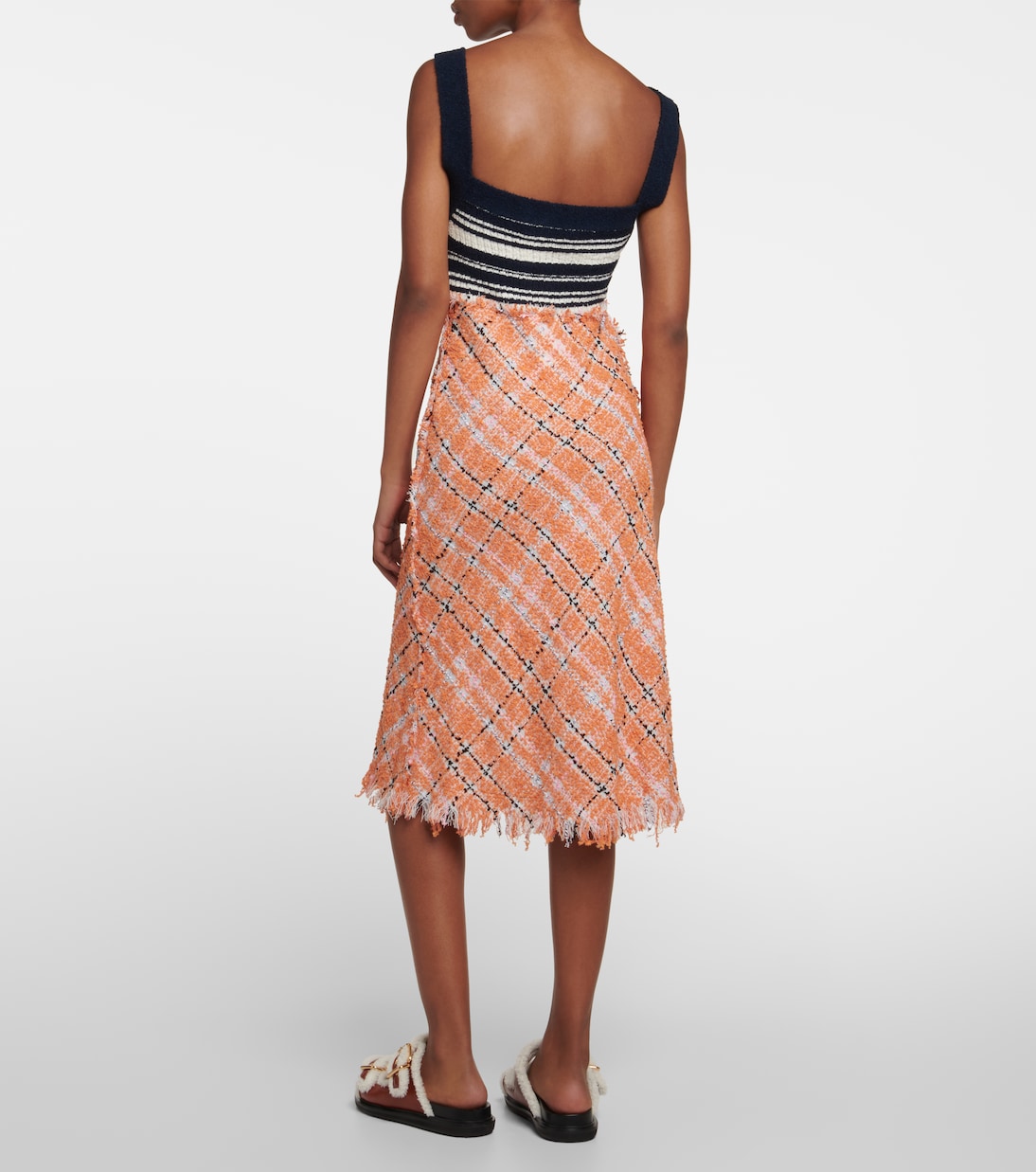 Patterned cotton-blend midi dress | Marni