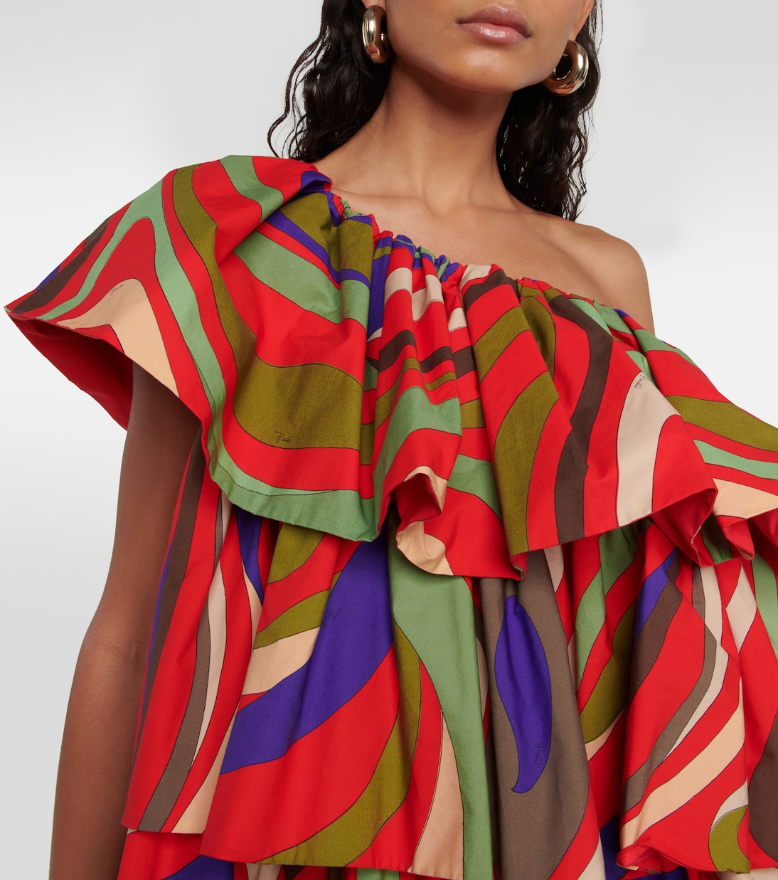 Marmo tiered cotton minidress | Pucci