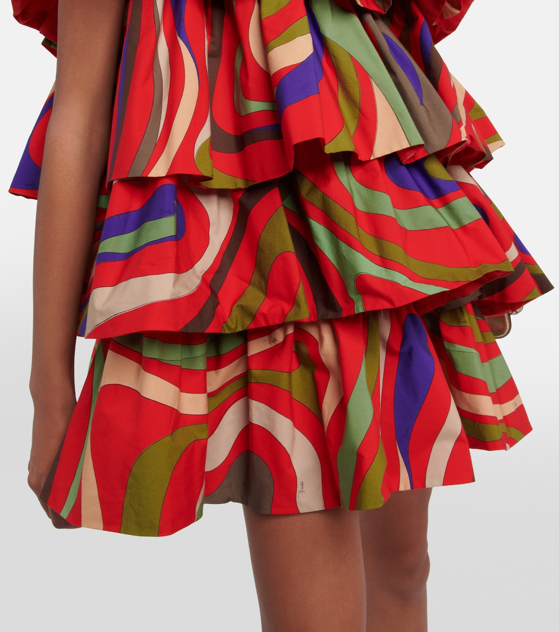 Marmo tiered cotton minidress | Pucci
