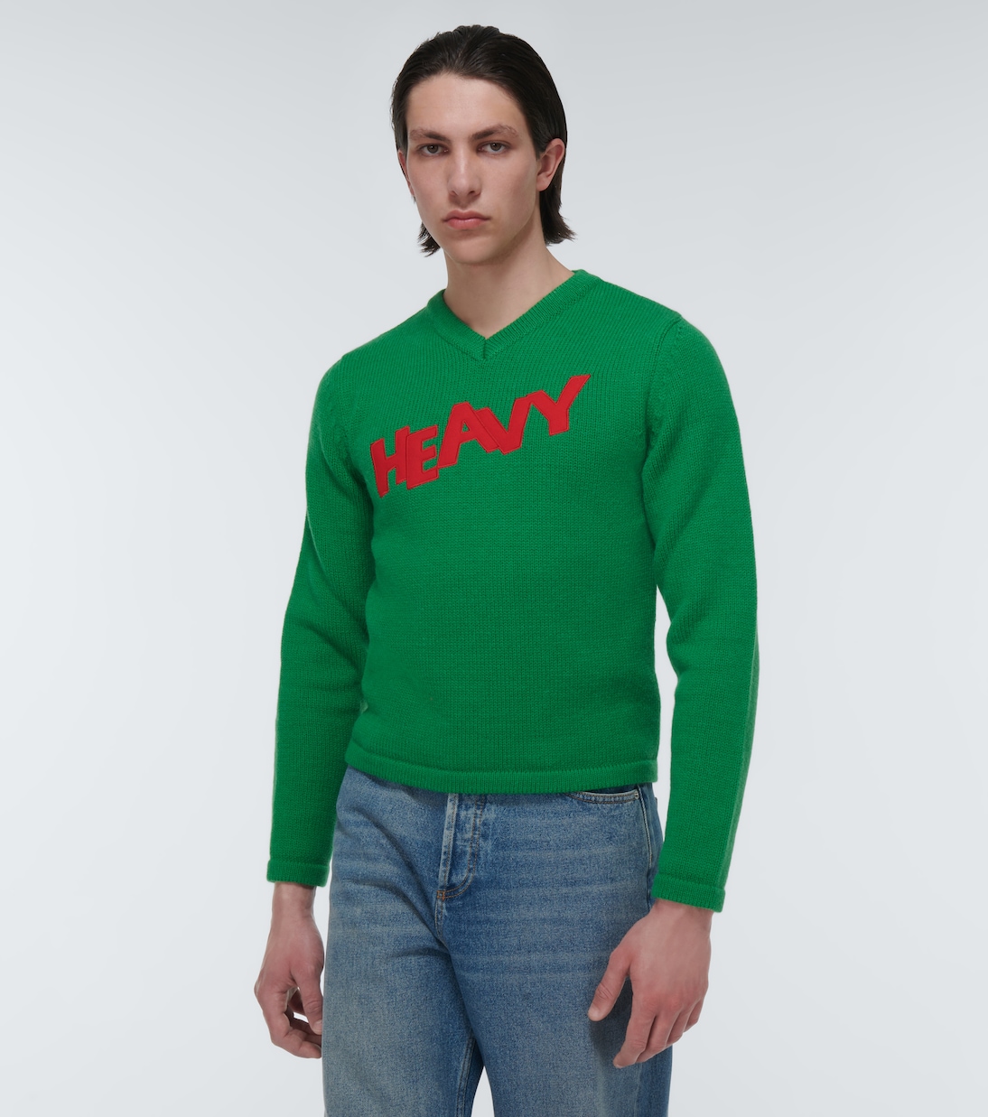 Pull brodé en laine mélangée | ERL