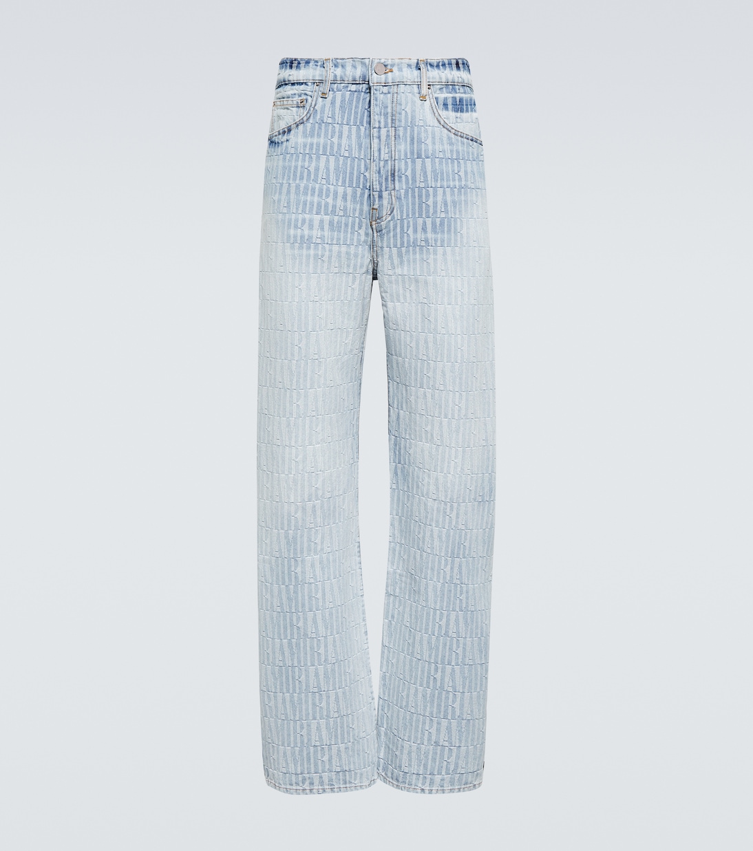 Pantalones denim en jacquard con logo | Amiri