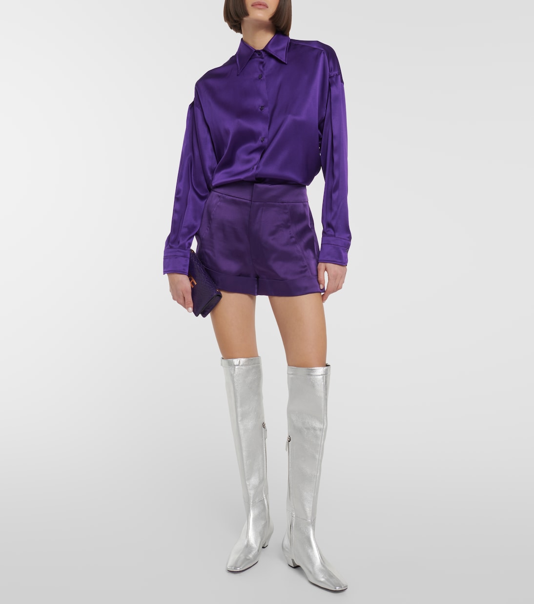 Metallic over-the-knee boots | Tom Ford