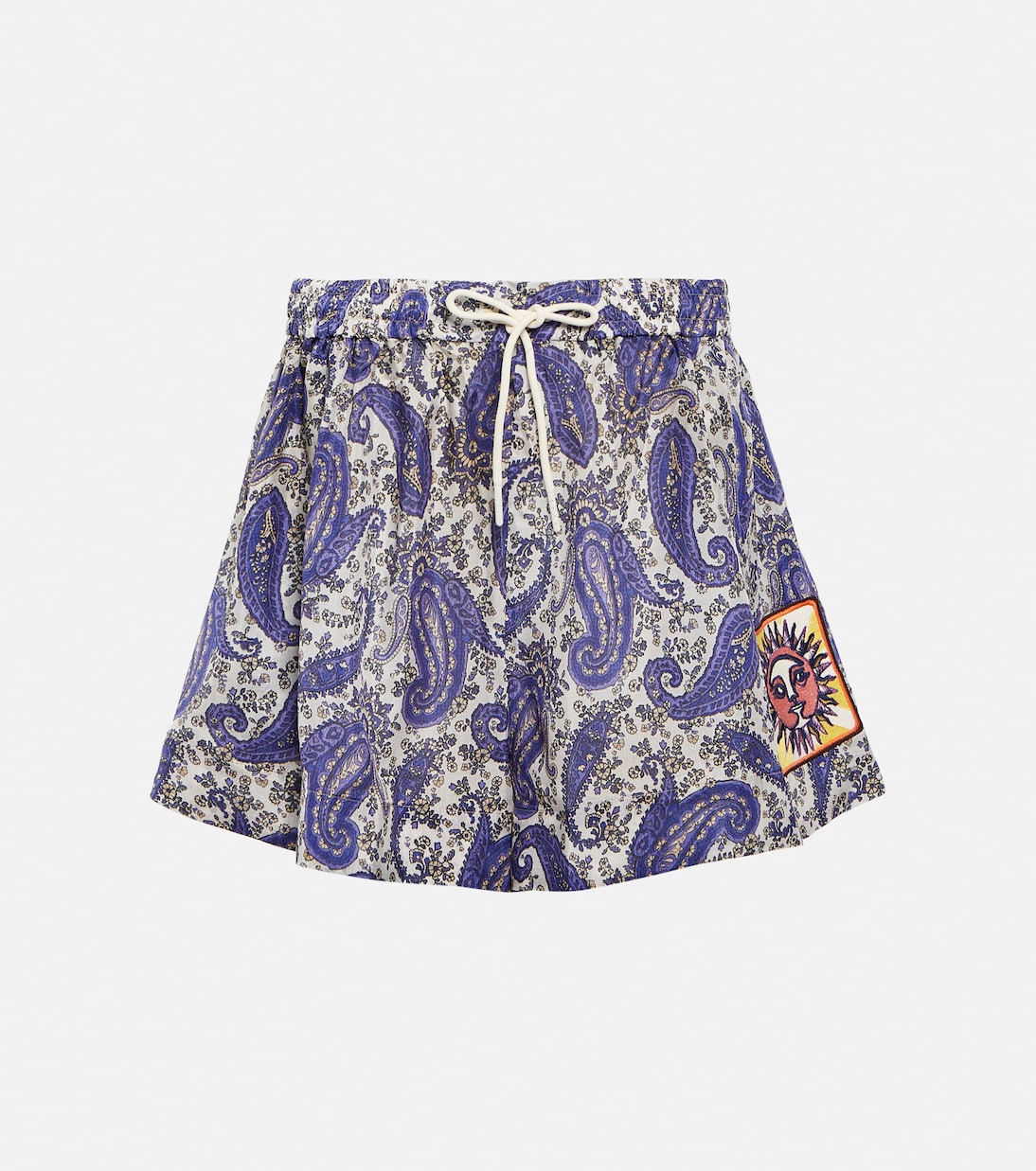 Shorts Devi in seta con stampa paisley | Zimmermann