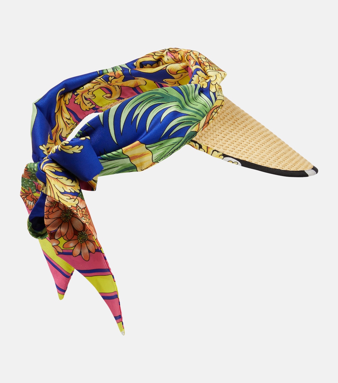 Visiera effetto rafia con seta | Versace