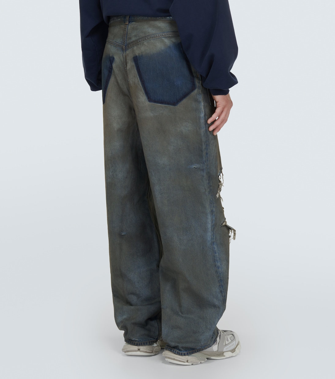 Jeans anchos con rotos | Balenciaga
