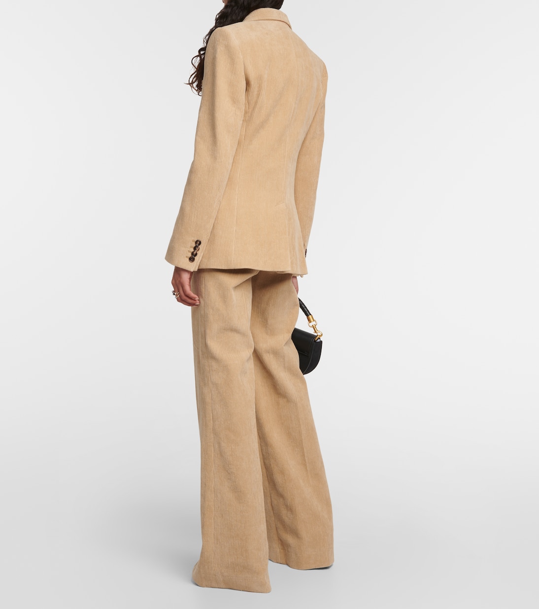 Blazer monopetto in velluto di cotone a coste | Chloé