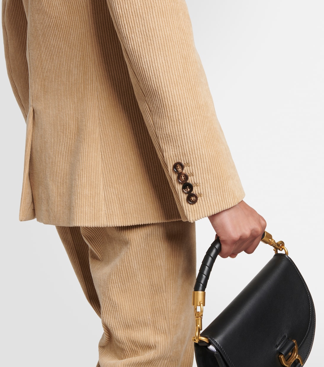 Blazer monopetto in velluto di cotone a coste | Chloé