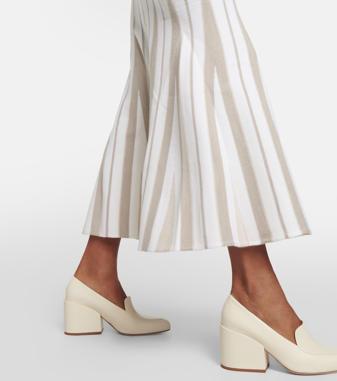 Striped off-shoulder virgin wool maxi dress | Gabriela Hearst