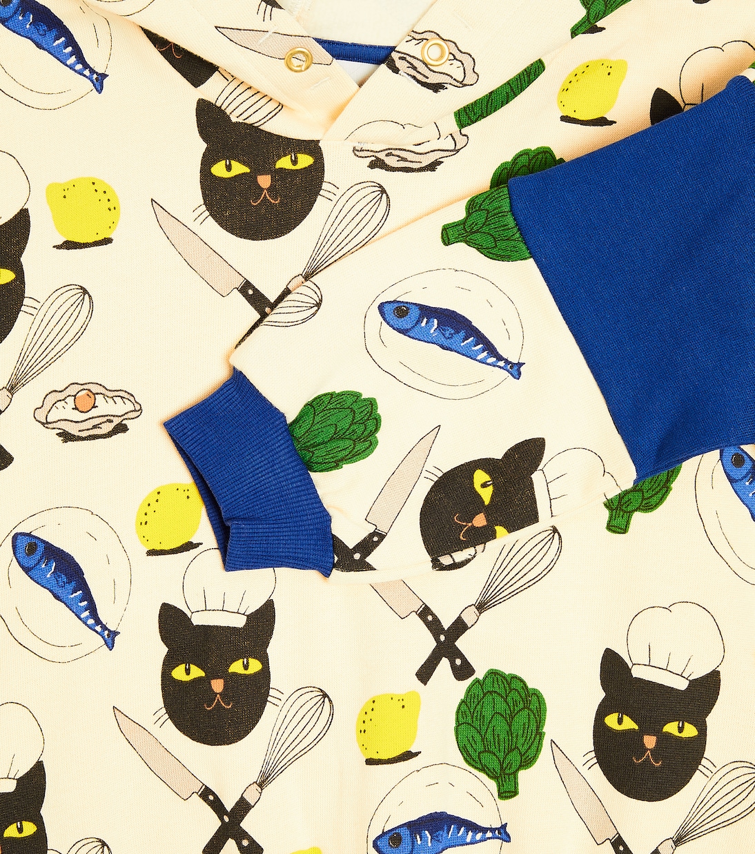 Sudadera Chef Cat en jersey de algodón | Mini Rodini