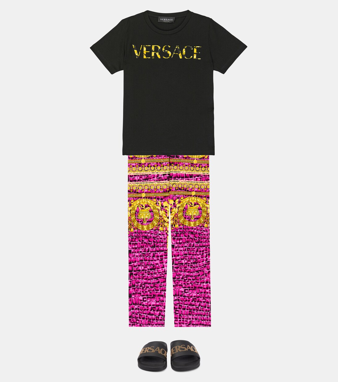Leggings Baroccodile in jersey | Versace Kids