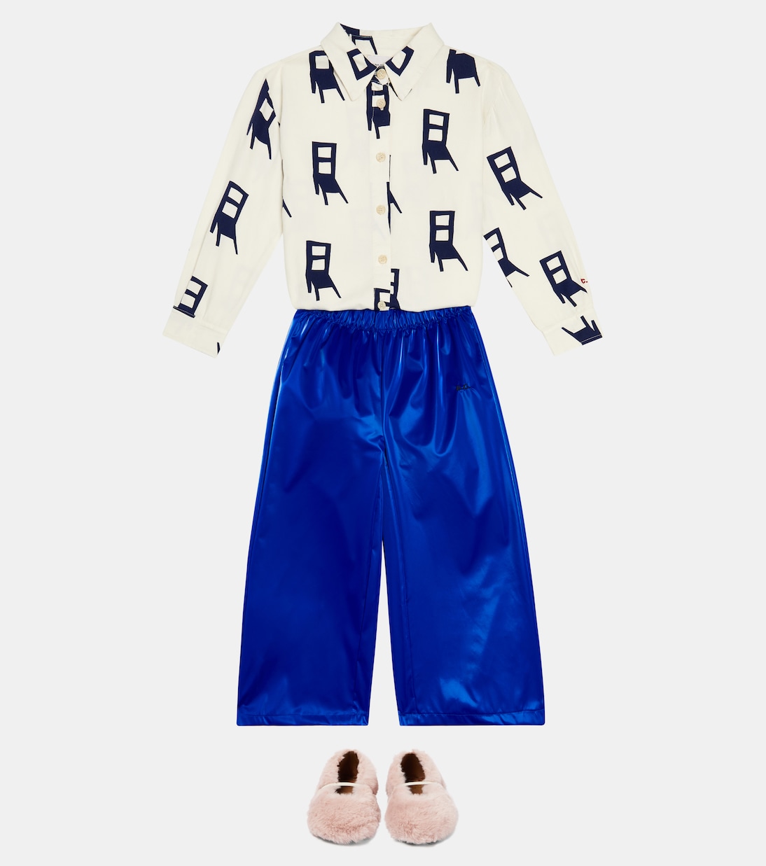 Metallic flared pants | Bobo Choses