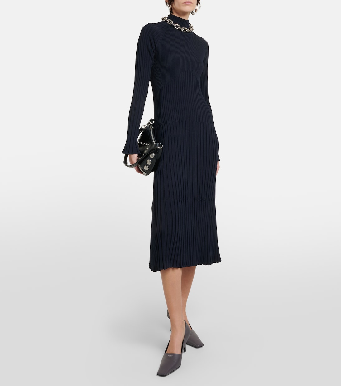 Abito midi Carmen in maglia a coste | Proenza Schouler