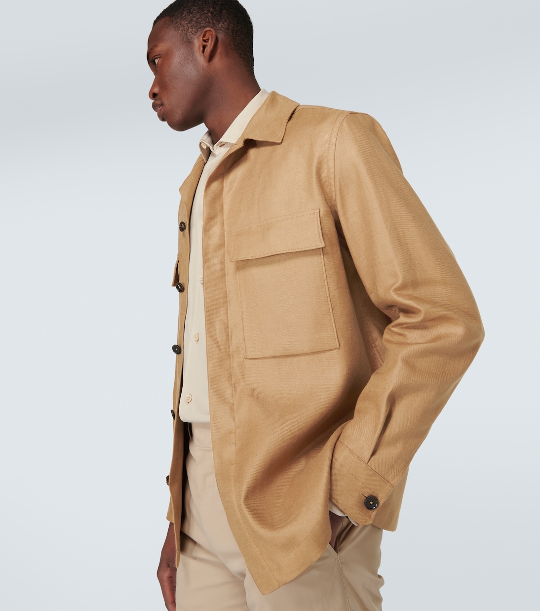 Hemdjacke aus Leinen | Zegna