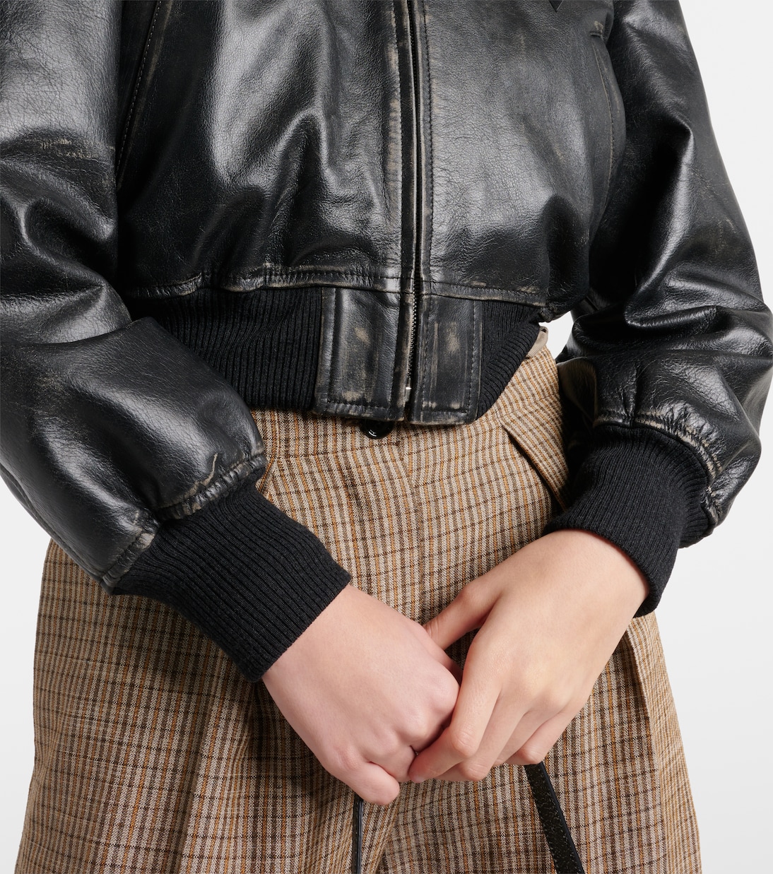 Veste bomber New Lomber en cuir | Acne Studios