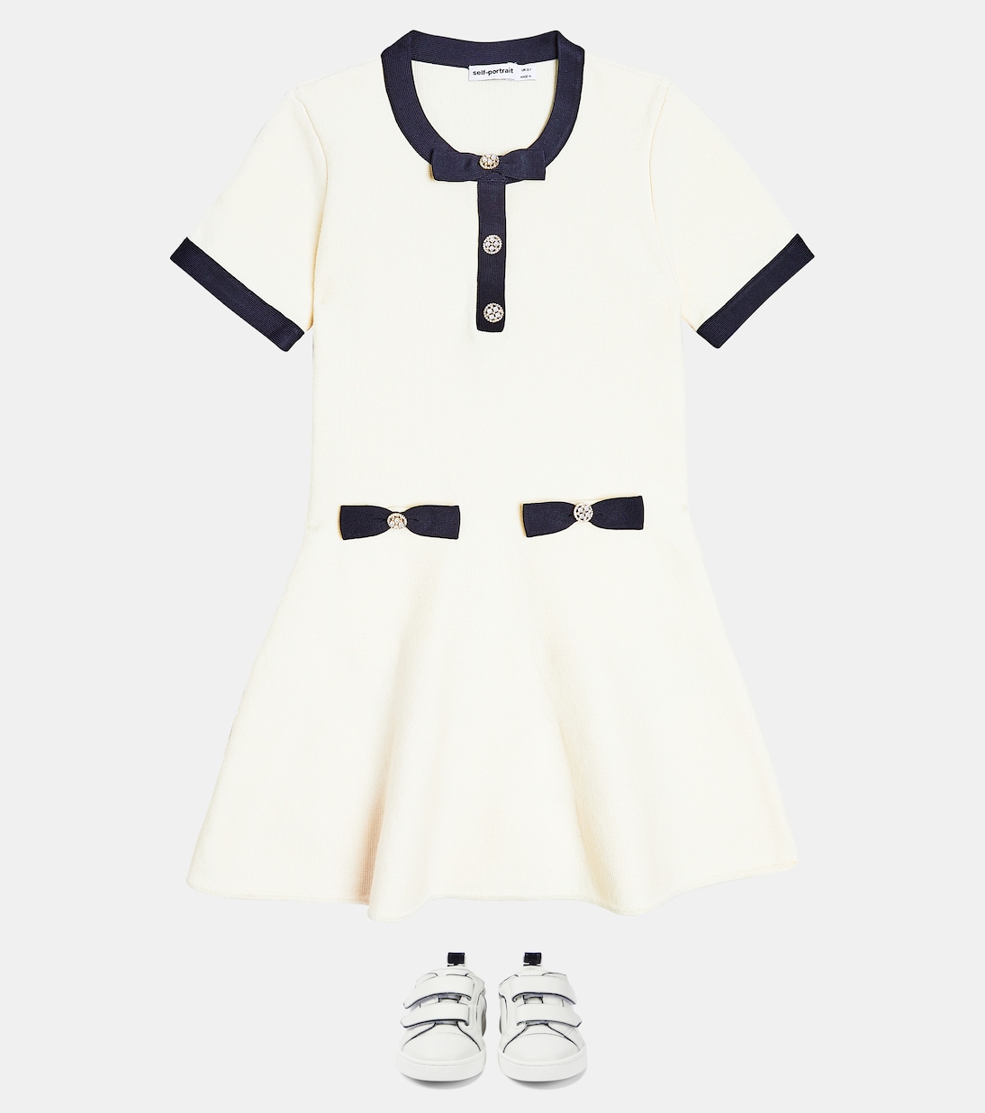 Verziertes Kleid aus einem Baumwollgemisch | Self-Portrait Kids