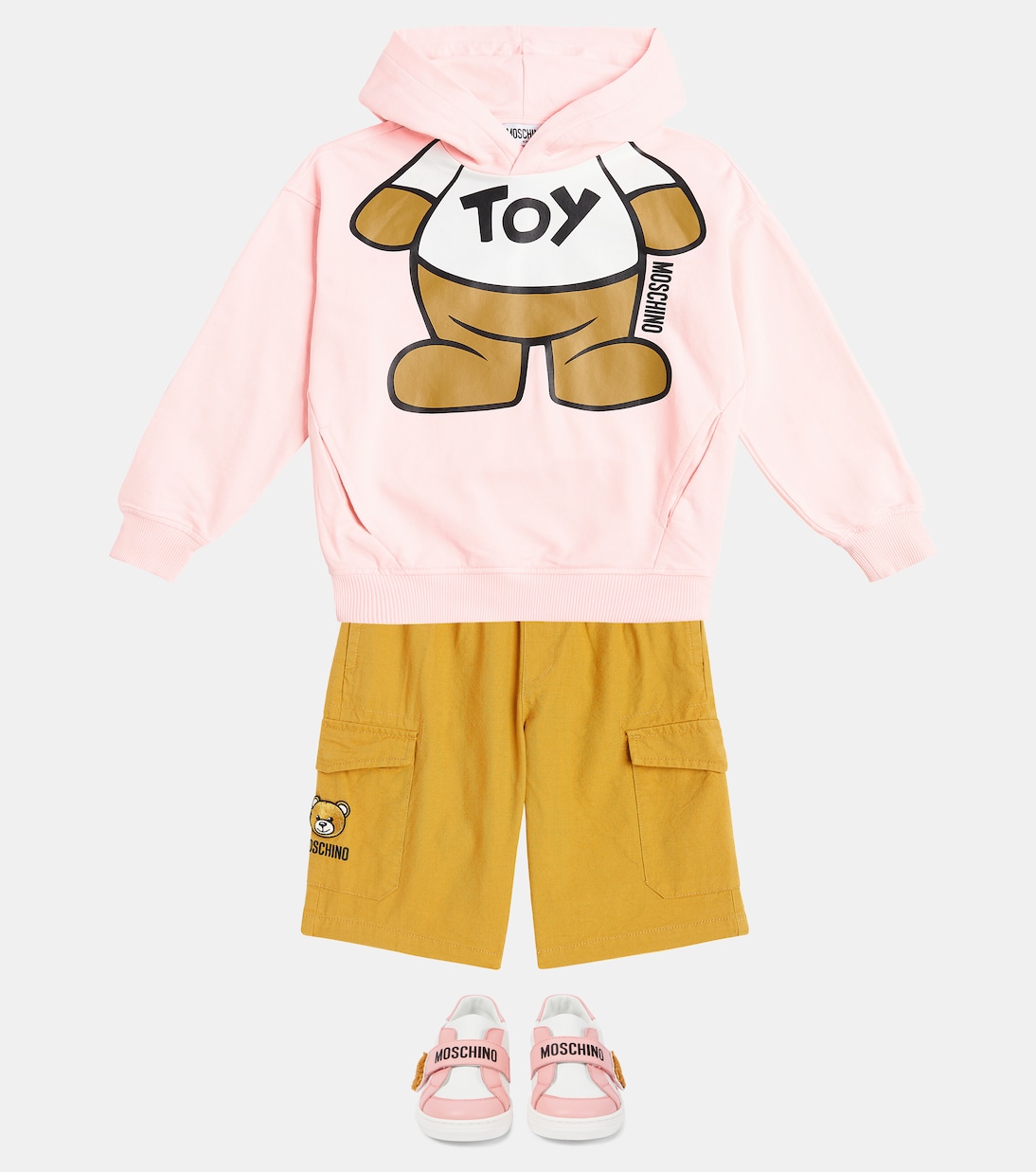 Felpa Teddy Bear in cotone con cappuccio | Moschino Kids