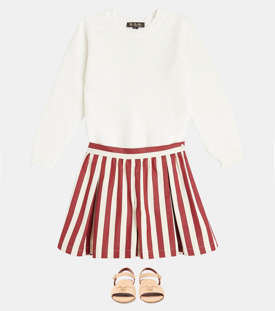 Shorts in cotone a righe | Loro Piana Kids
