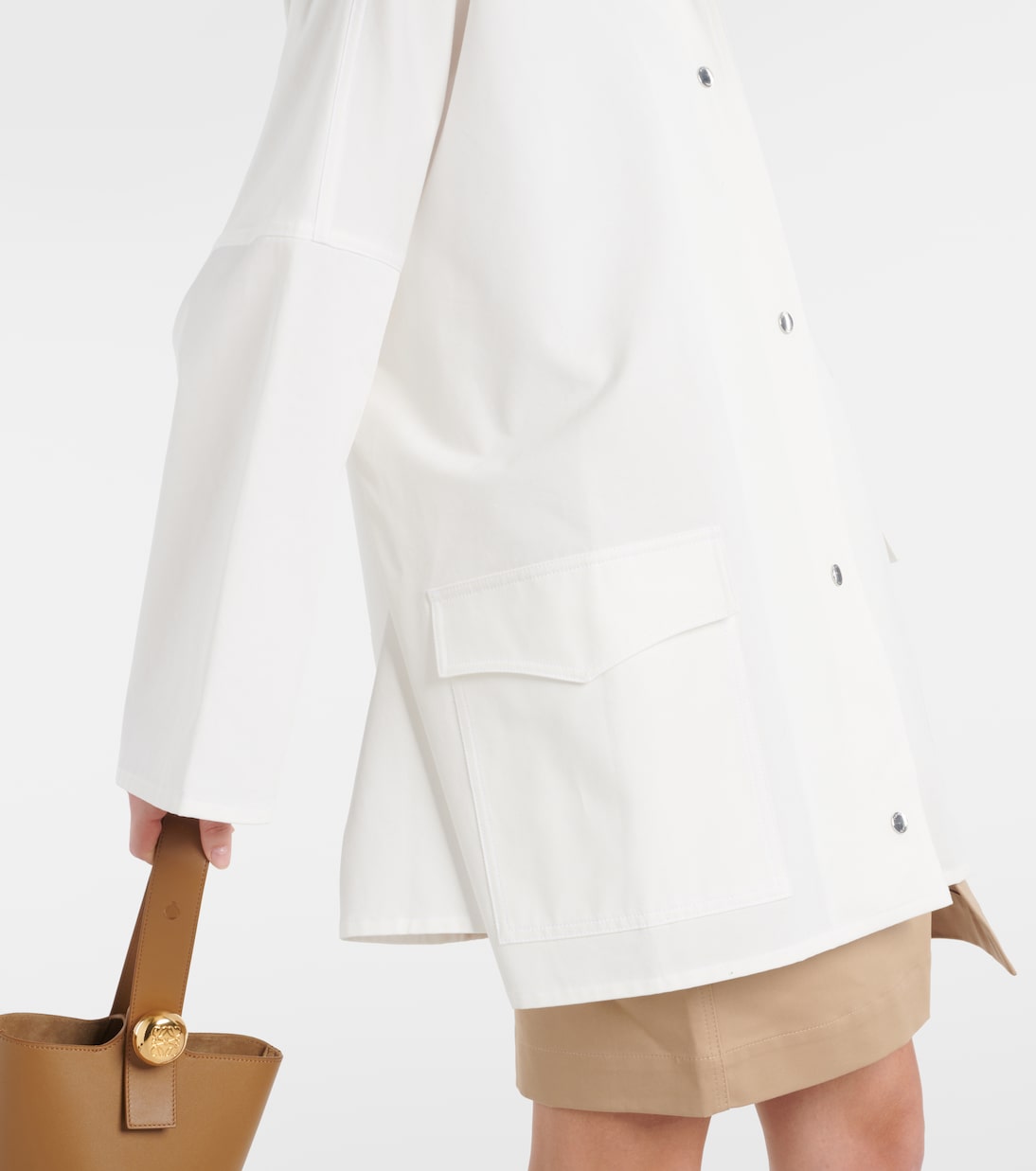 Oversize-Jacke aus Baumwoll-Twill | Toteme