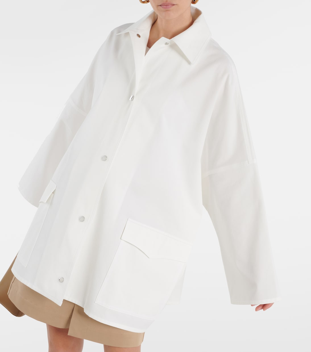 Oversize-Jacke aus Baumwoll-Twill | Toteme