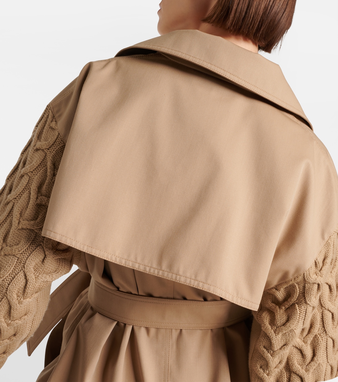 Trench Cicladi in gabardine di cotone e lana | Max Mara