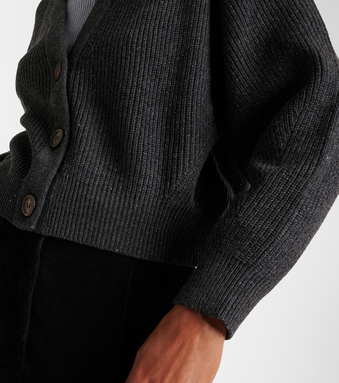 Cárdigan cropped de mezcla de cachemir | Brunello Cucinelli