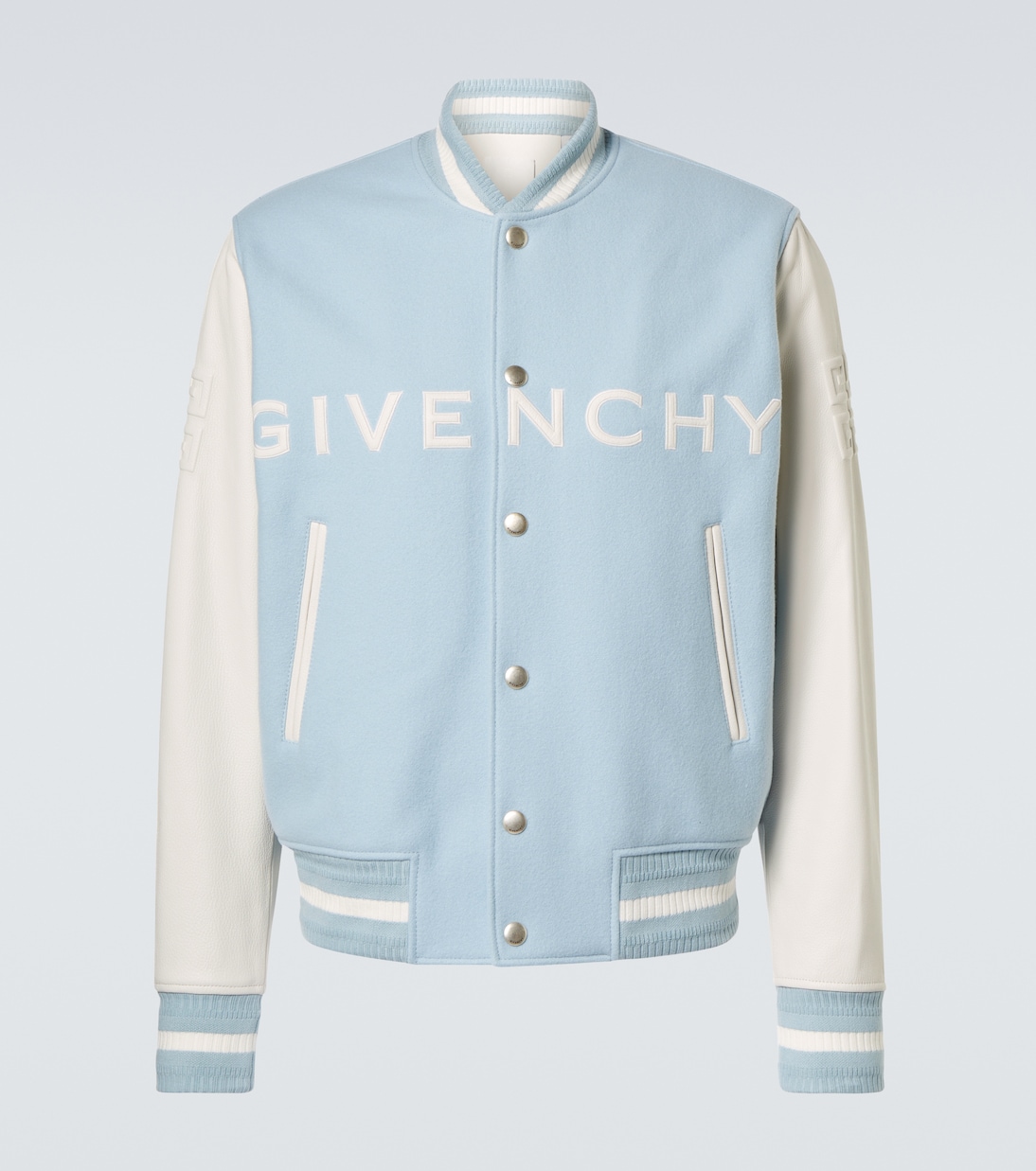 Collegejacke aus einem Wollgemisch mit Leder | Givenchy