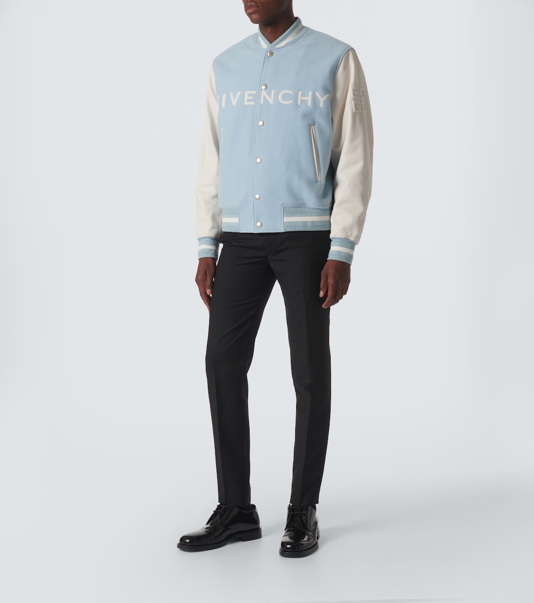 Collegejacke aus einem Wollgemisch mit Leder | Givenchy