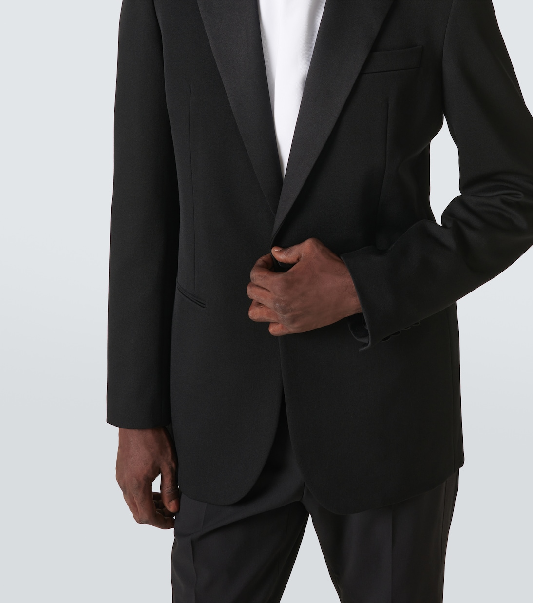 Wool grain de poudre tuxedo jacket | Saint Laurent