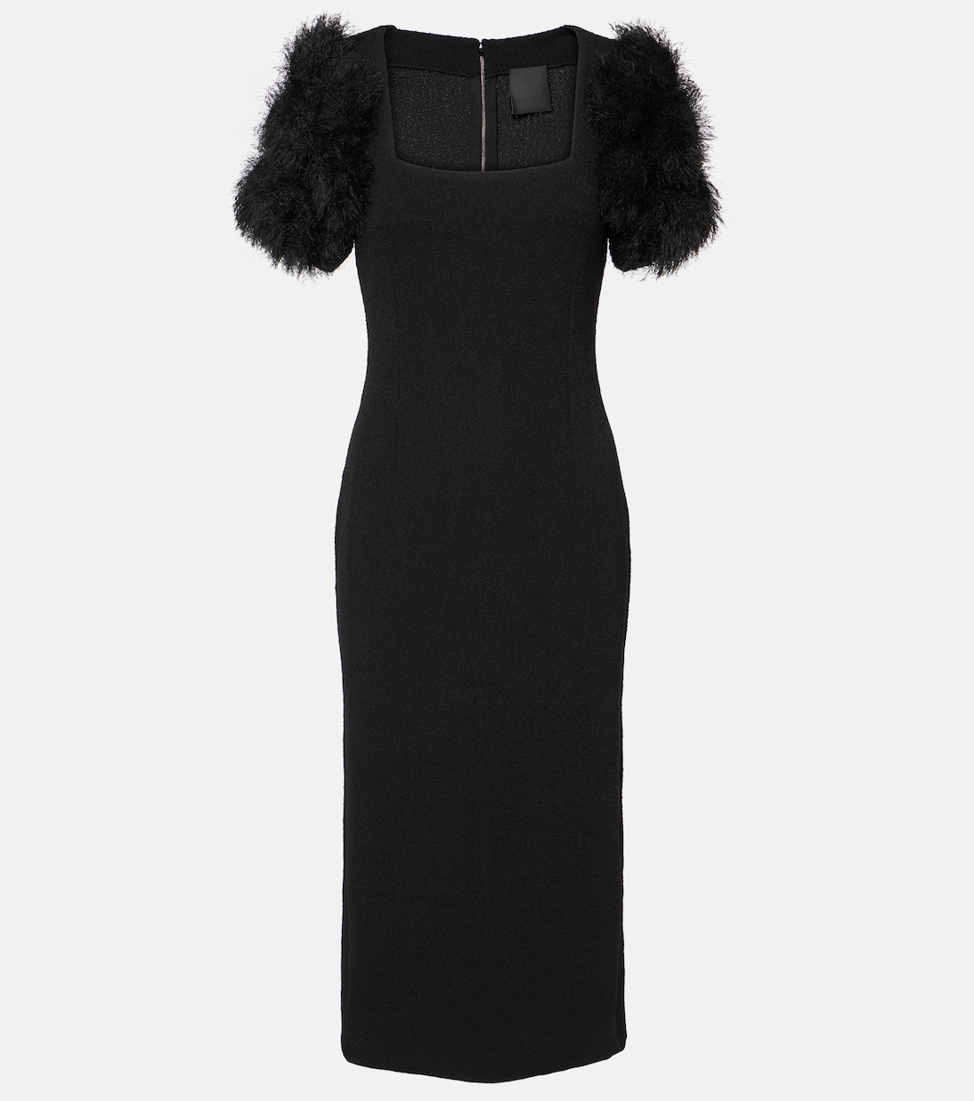 Abito midi in maglia con pompon | Givenchy