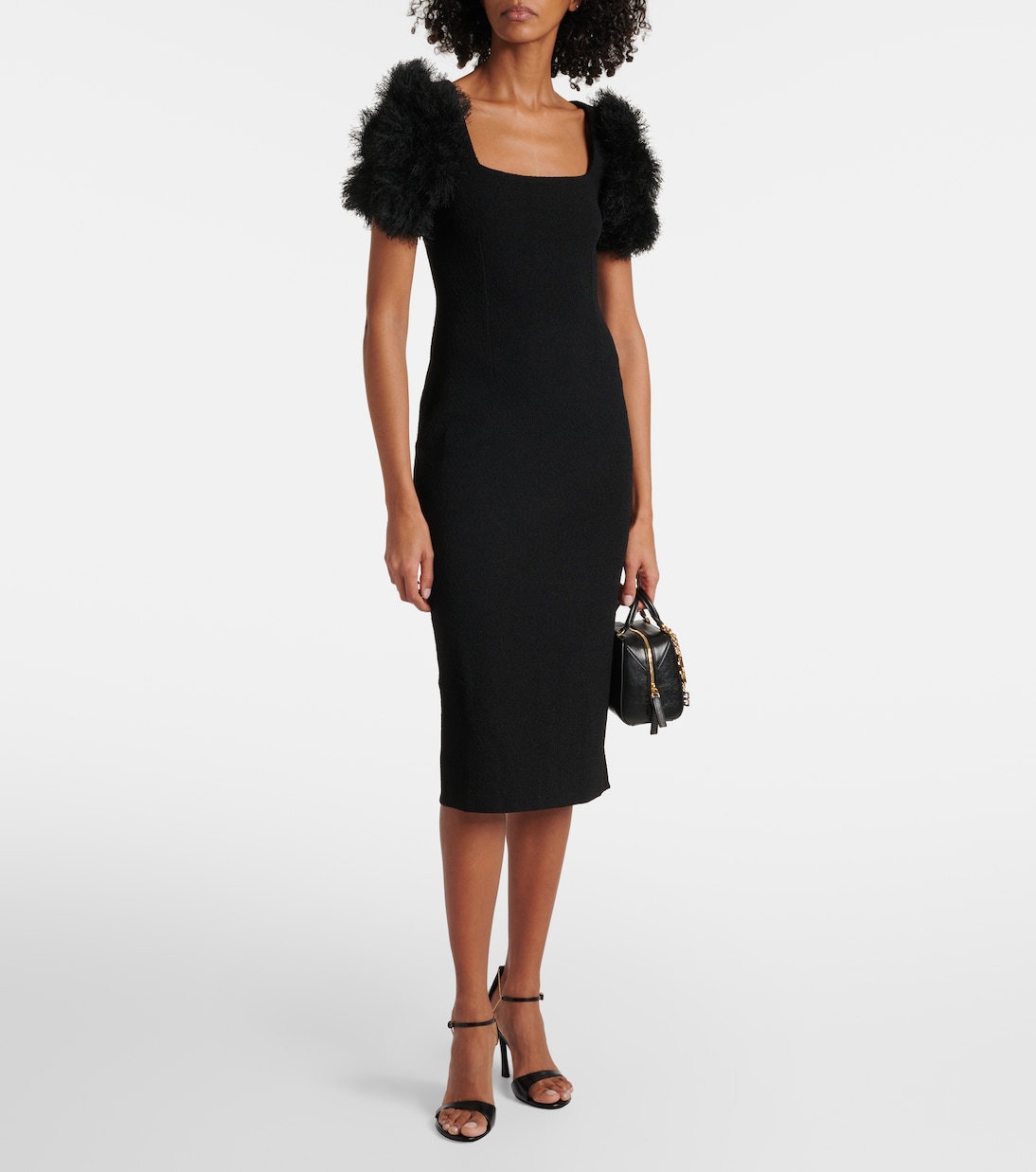 Abito midi in maglia con pompon | Givenchy