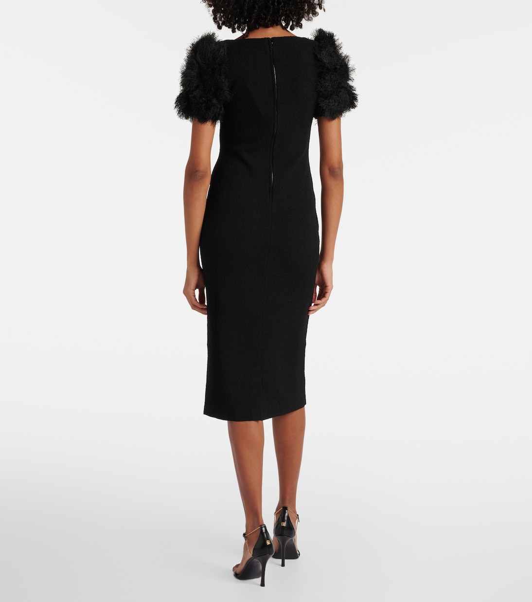 Abito midi in maglia con pompon | Givenchy