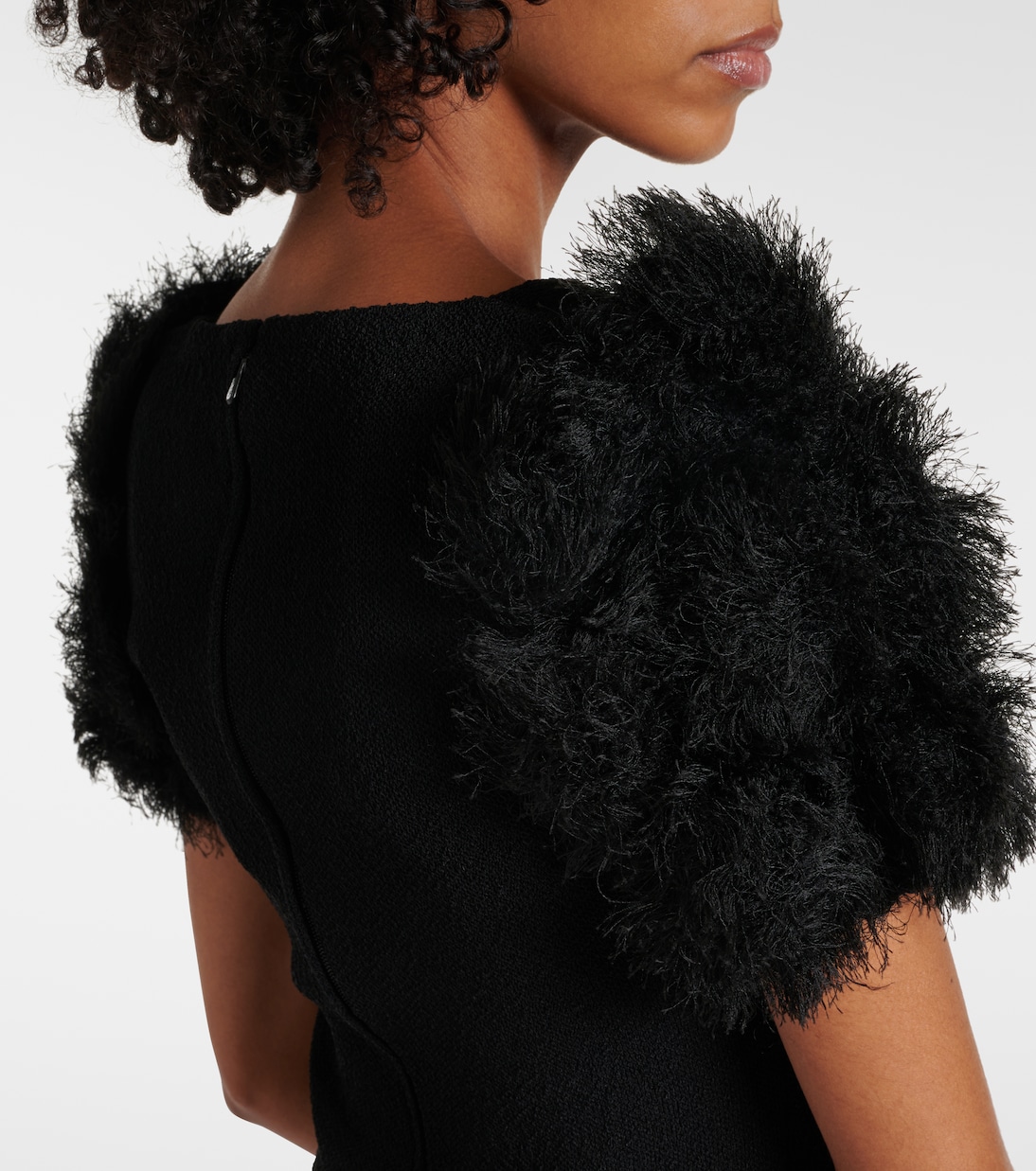 Abito midi in maglia con pompon | Givenchy
