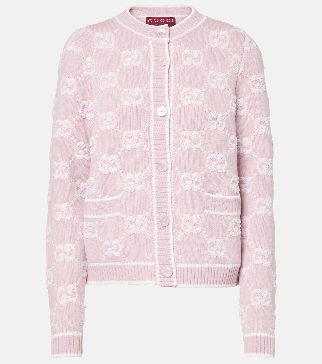 Cárdigan GG de jacquard de bouclé de lana | Gucci