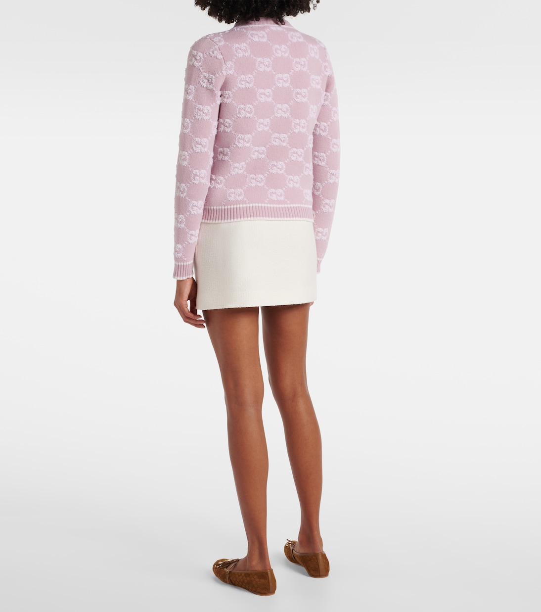 Cárdigan GG de jacquard de bouclé de lana | Gucci