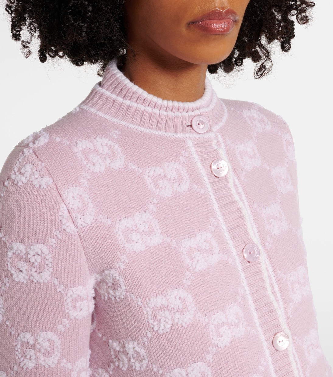 Cárdigan GG de jacquard de bouclé de lana | Gucci