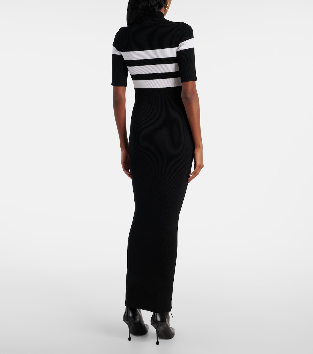 Abito lungo in jersey a righe | Jean Paul Gaultier