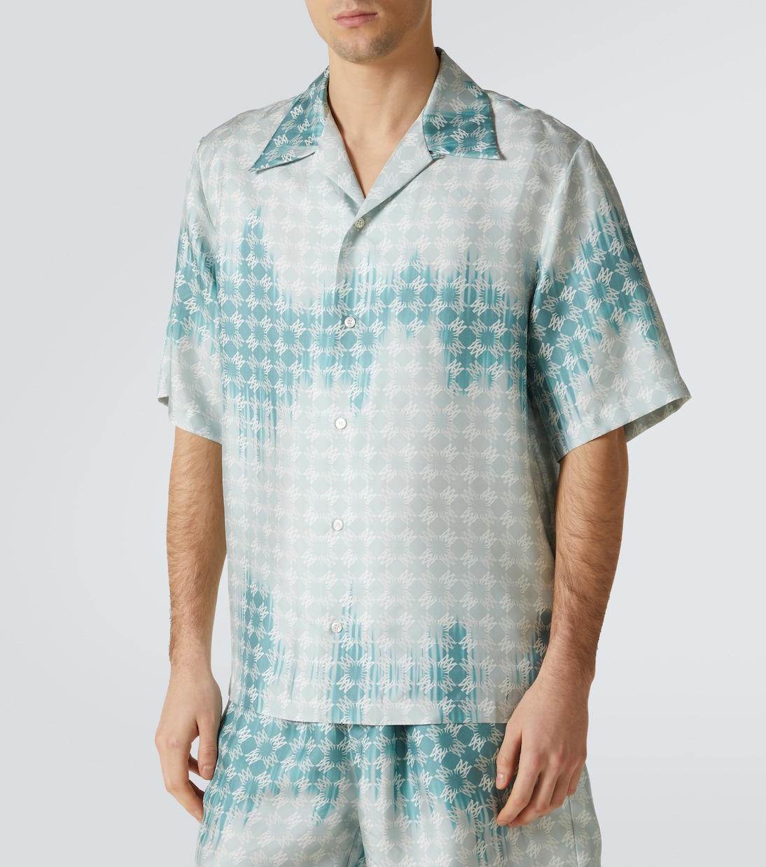 Camicia MA Quad in seta con stampa | Amiri