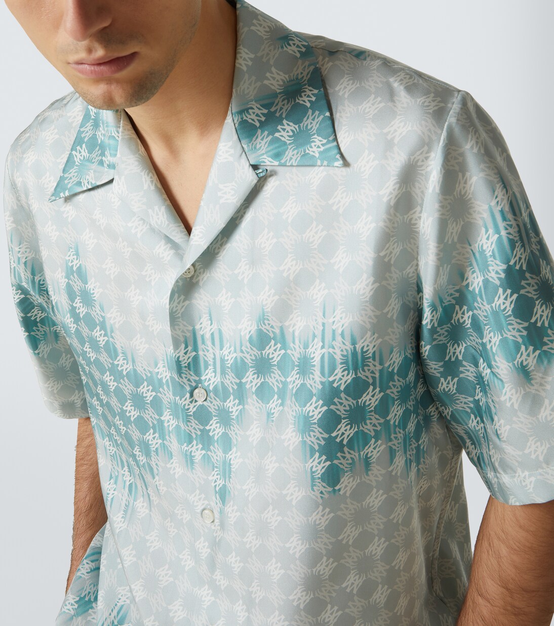 Camicia MA Quad in seta con stampa | Amiri