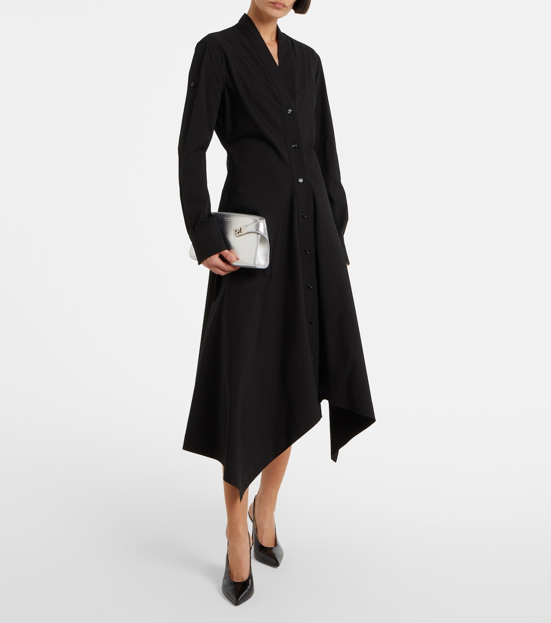 Abito midi in jersey di misto cotone | Ferragamo