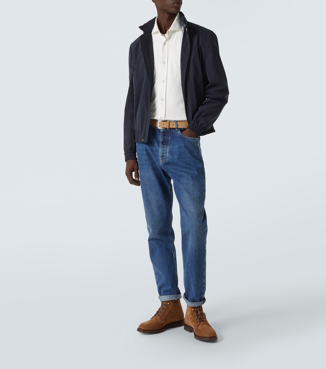 Jeans slim Iconic Fit de tiro medio | Brunello Cucinelli