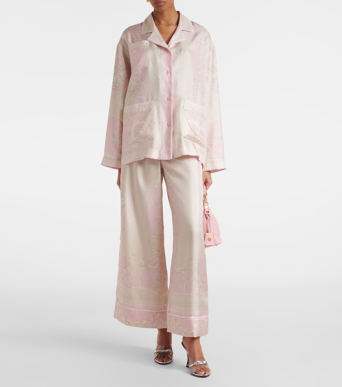 Printed silk twill pajama pants | Versace