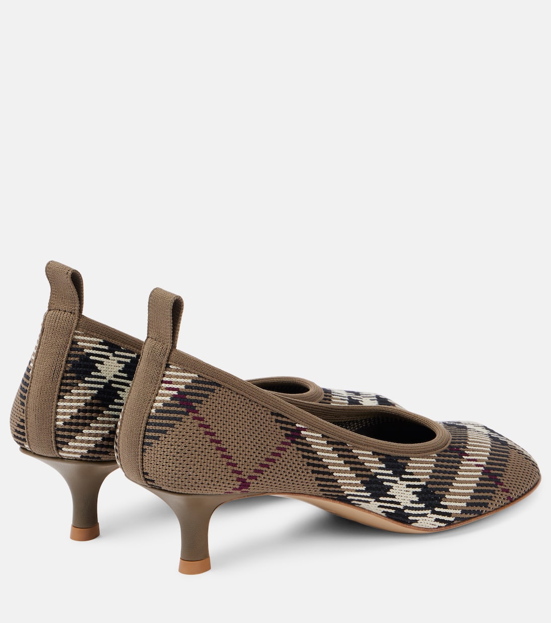 Scarpe con tacco in jacquard Burberry Check, stile giovane e moderno