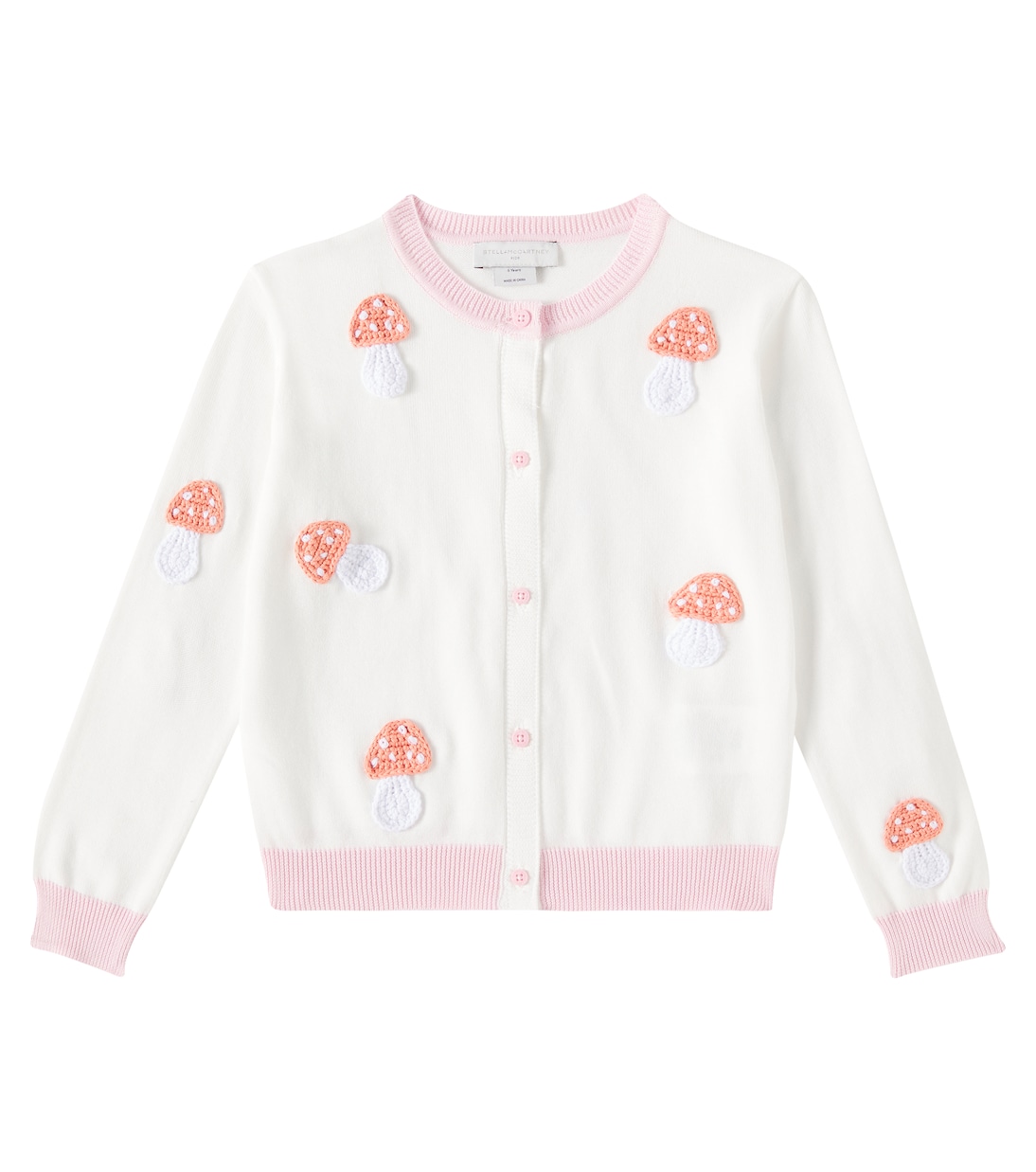 Cardigan in cotone con crochet  | Stella McCartney Kids