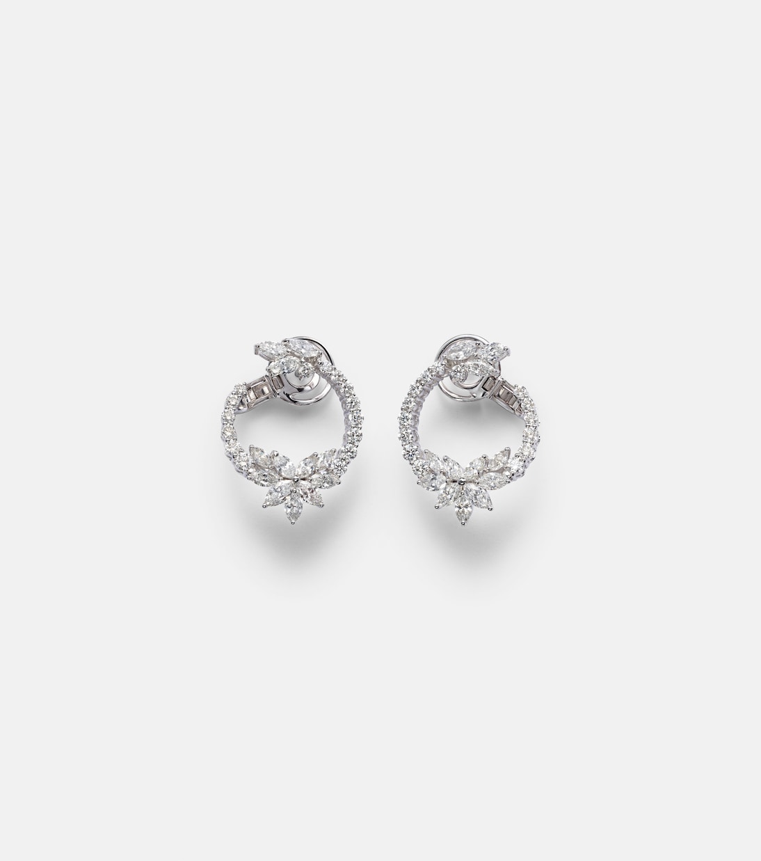 Orecchini a clip Y-Not in oro bianco 18kt con diamanti | Yeprem