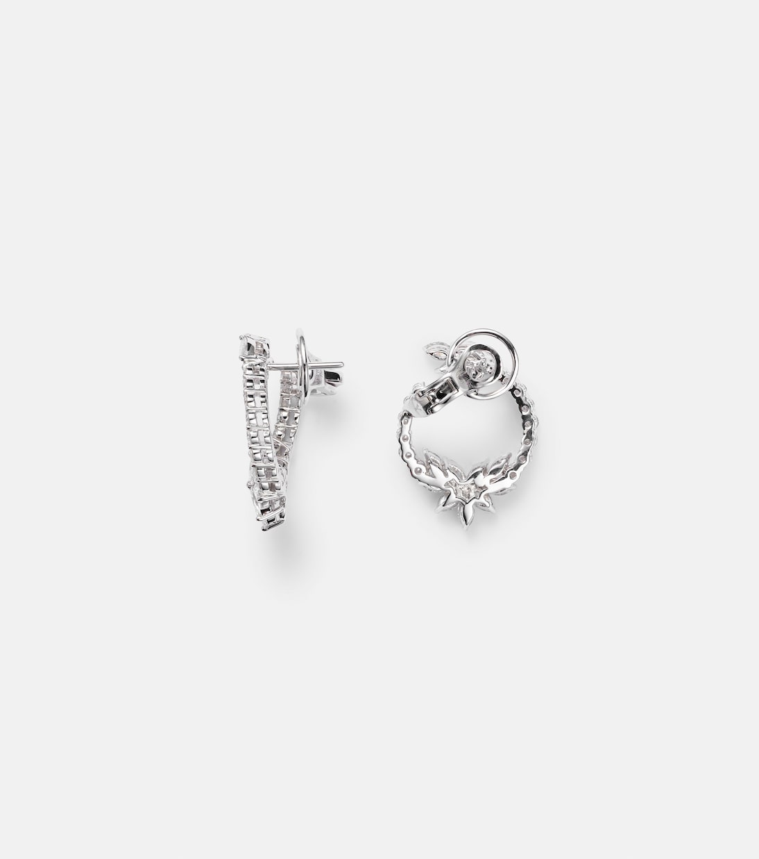 Orecchini a clip Y-Not in oro bianco 18kt con diamanti | Yeprem