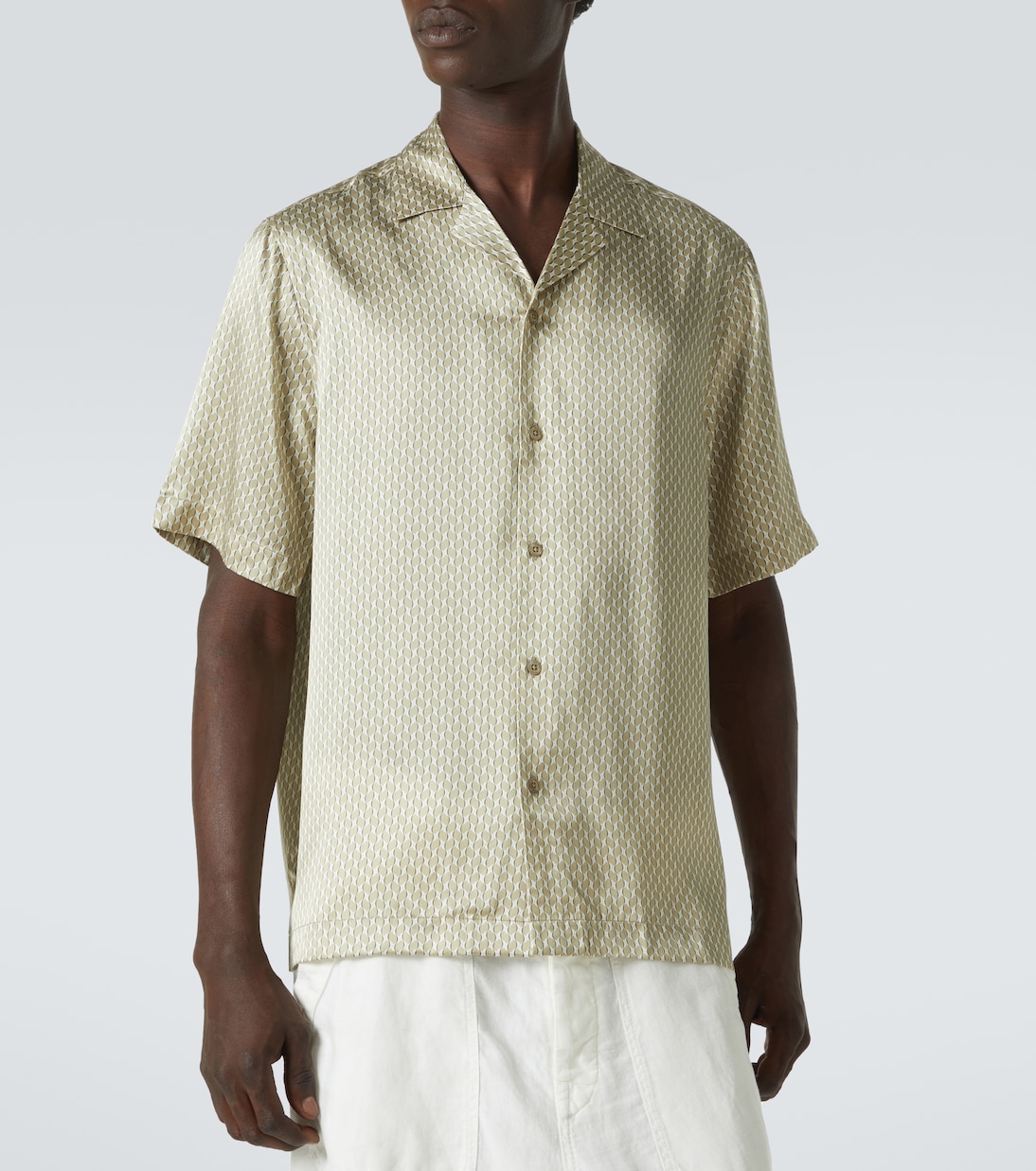 Roberto printed silk bowling shirt | Frescobol Carioca
