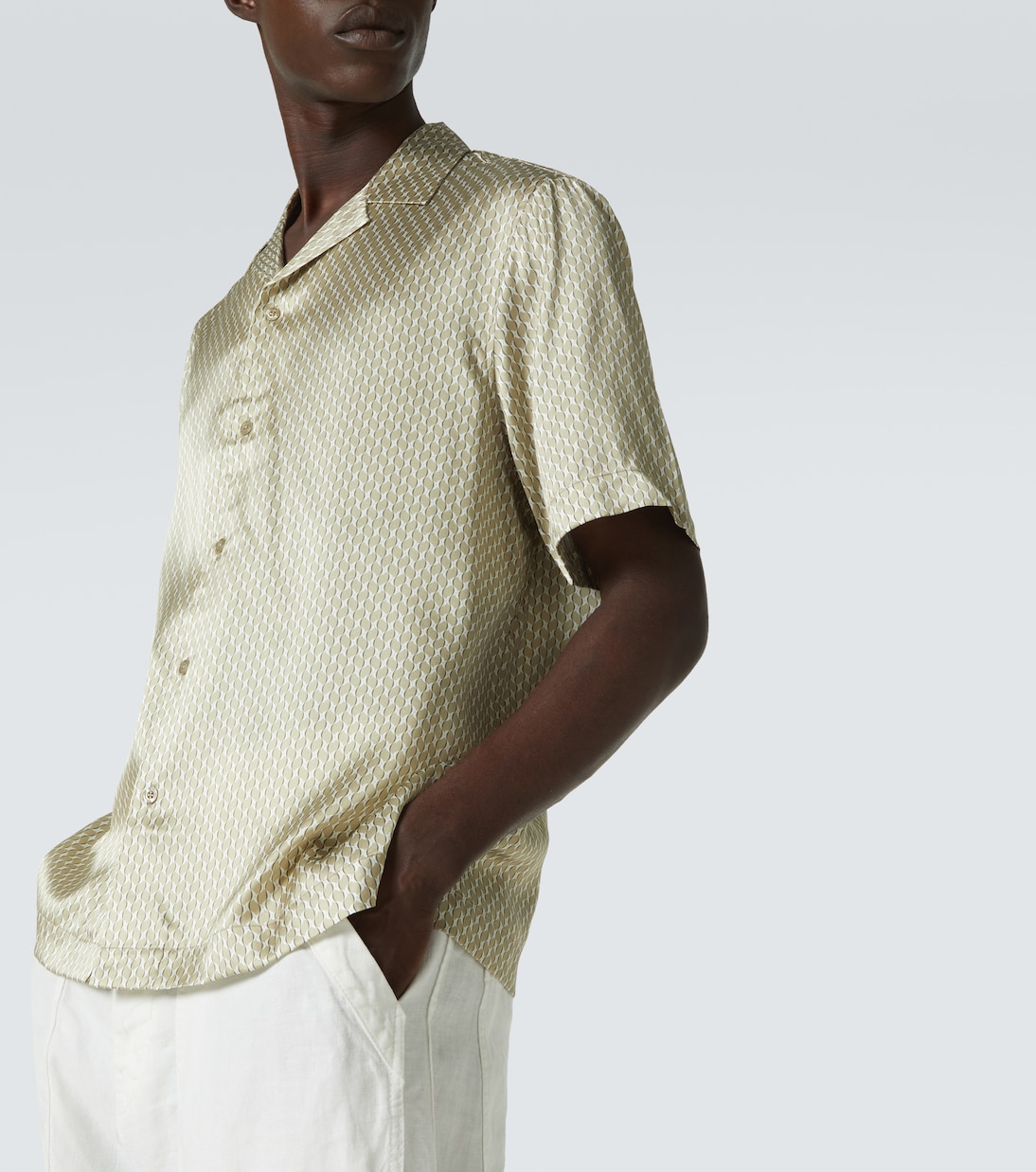 Roberto printed silk bowling shirt | Frescobol Carioca