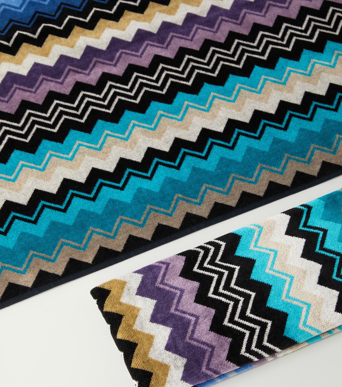 Giacomo set of 2 cotton terry towels | Missoni